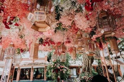 Ceiling and Floral detail — Wedding decor — Alila Diwa Goa